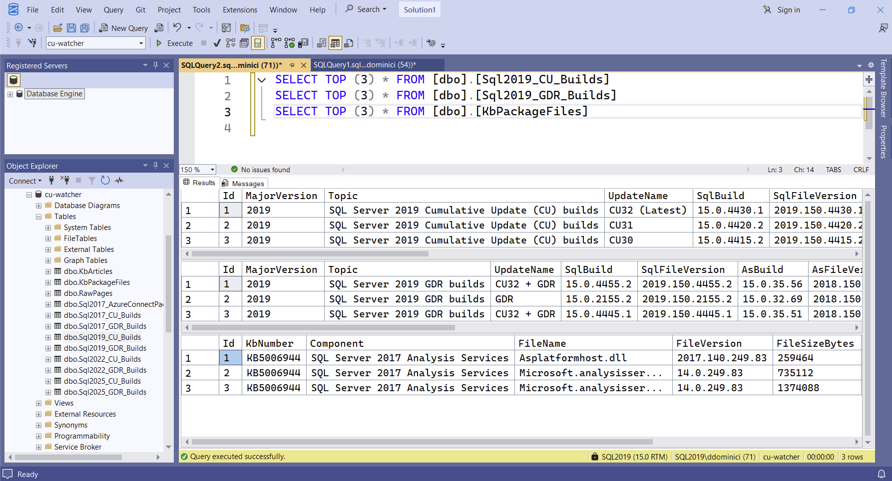 Panoramica delle tabelle